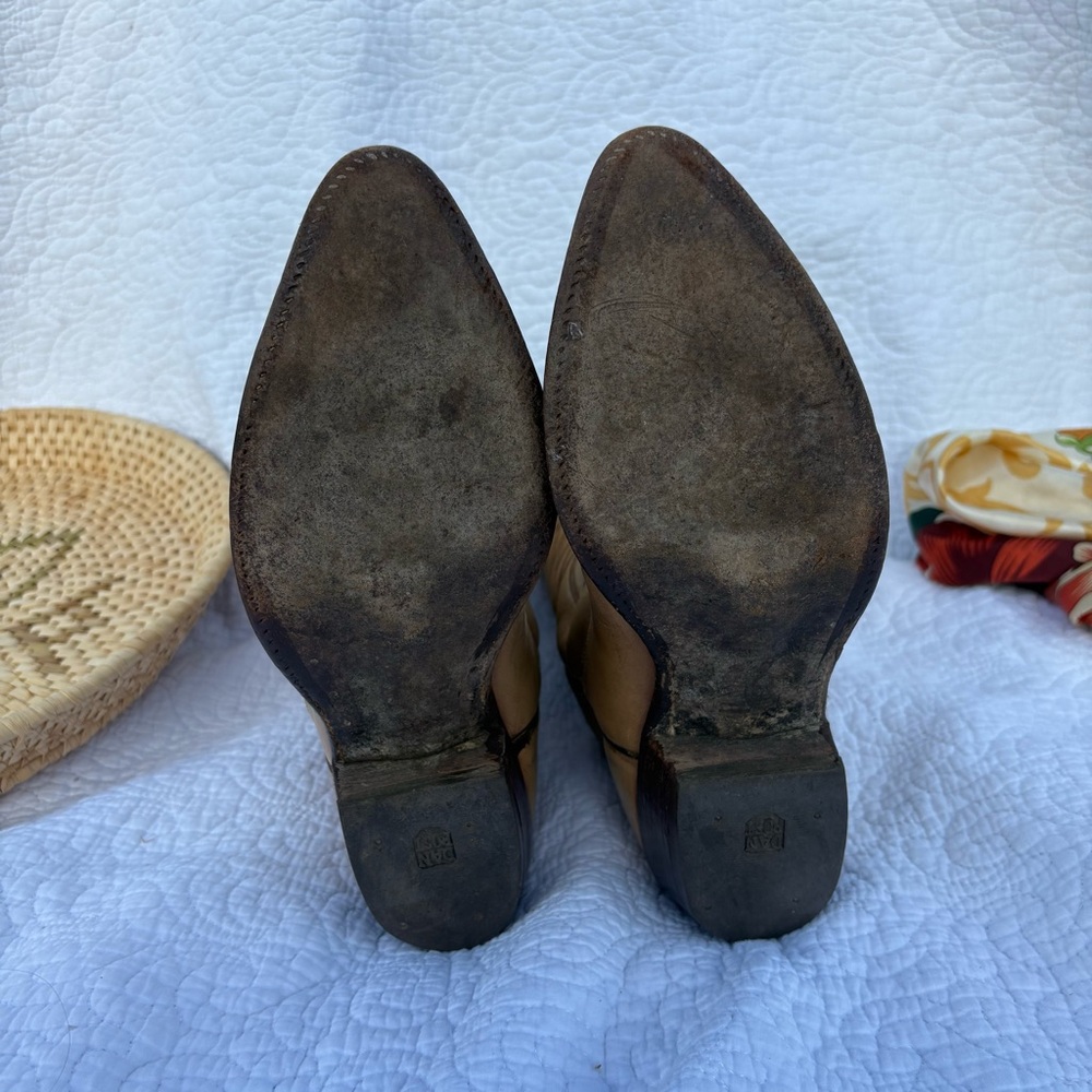 Dan Post Western Cowboy Boots | Leather | Vintage | Sz 6.5 - Picture 8 of 16